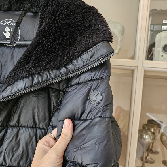 Save The Duck Iris Winter Coat Water Repellent Satin Puffer Jacket - Picture 8 of 16